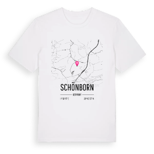 Schönborn karta t-shirt – ekologisk bomull t-shirt från Pinshirt
