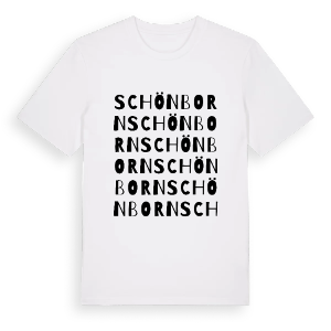 Schönborn ordlek t-shirt – ekologisk bomull t-shirt från Pinshirt