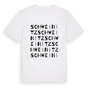Schweinitz ordlek t-shirt – ekologisk bomull t-shirt från Pinshirt