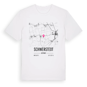 Schwerstedt karta t-shirt – ekologisk bomull t-shirt från Pinshirt
