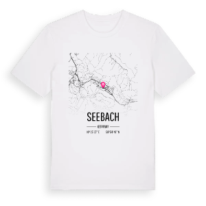 Seebach karta t-shirt – ekologisk bomull t-shirt från Pinshirt
