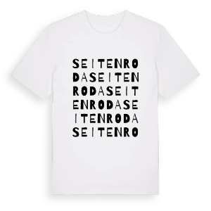 Seitenroda ordlek t-shirt – ekologisk bomull t-shirt från Pinshirt