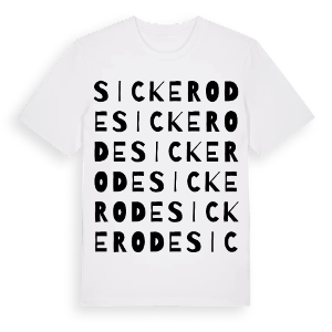 Sickerode ordlek t-shirt – ekologisk bomull t-shirt från Pinshirt
