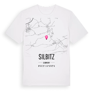Silbitz karta t-shirt – ekologisk bomull t-shirt från Pinshirt
