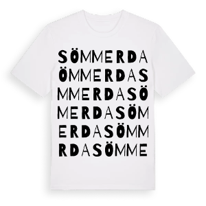 Sömmerda ordlek t-shirt – ekologisk bomull t-shirt från Pinshirt