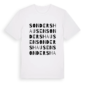 Sondershausen ordlek t-shirt – ekologisk bomull t-shirt från Pinshirt