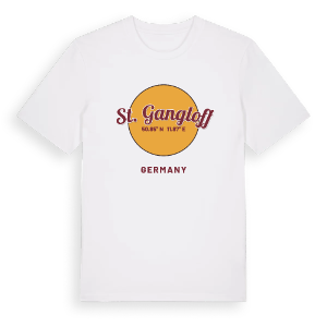 St. Gangloff cirkel t-shirt – ekologisk bomull t-shirt från Pinshirt