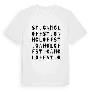 St. Gangloff ordlek t-shirt – ekologisk bomull t-shirt från Pinshirt