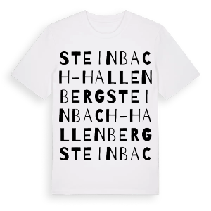 Steinbach-Hallenberg ordlek t-shirt – ekologisk bomull t-shirt från Pinshirt