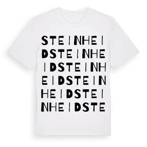 Steinheid ordlek t-shirt – ekologisk bomull t-shirt från Pinshirt