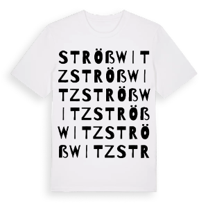 Strößwitz ordlek t-shirt – ekologisk bomull t-shirt från Pinshirt