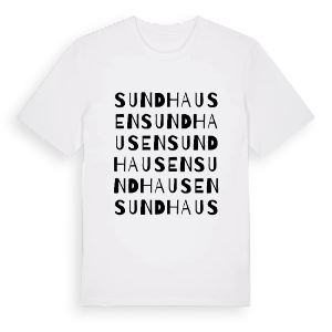 Sundhausen ordlek t-shirt – ekologisk bomull t-shirt från Pinshirt