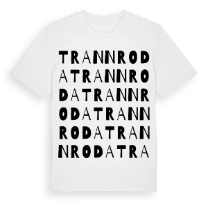 Trannroda ordlek t-shirt – ekologisk bomull t-shirt från Pinshirt
