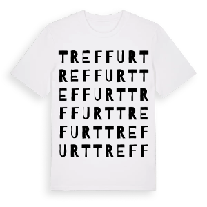 Treffurt ordlek t-shirt – ekologisk bomull t-shirt från Pinshirt