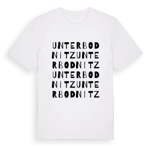 Unterbodnitz ordlek t-shirt – ekologisk bomull t-shirt från Pinshirt