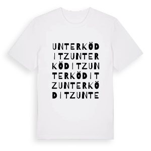 Unterköditz ordlek t-shirt – ekologisk bomull t-shirt från Pinshirt