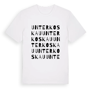 Unterkoskau ordlek t-shirt – ekologisk bomull t-shirt från Pinshirt