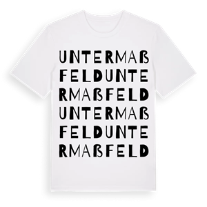 Untermaßfeld ordlek t-shirt – ekologisk bomull t-shirt från Pinshirt