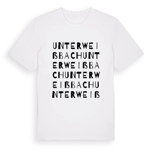 Unterweißbach ordlek t-shirt – ekologisk bomull t-shirt från Pinshirt