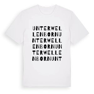 Unterwellenborn ordlek t-shirt – ekologisk bomull t-shirt från Pinshirt