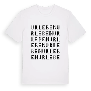 Urleben ordlek t-shirt – ekologisk bomull t-shirt från Pinshirt