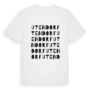 Utendorf ordlek t-shirt – ekologisk bomull t-shirt från Pinshirt