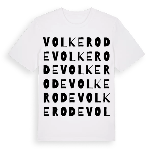 Volkerode ordlek t-shirt – ekologisk bomull t-shirt från Pinshirt