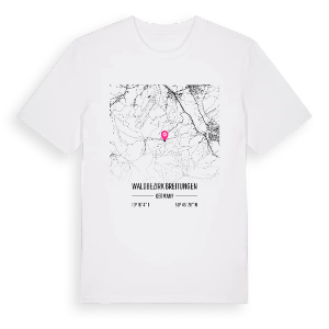 Waldbezirk Breitungen karta t-shirt – ekologisk bomull t-shirt från Pinshirt