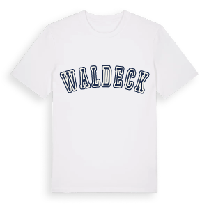 Waldeck college t-shirt – ekologisk bomull t-shirt från Pinshirt