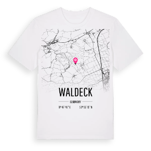 Waldeck karta t-shirt – ekologisk bomull t-shirt från Pinshirt
