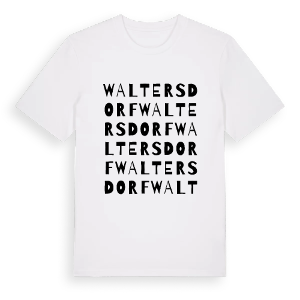 Waltersdorf ordlek t-shirt – ekologisk bomull t-shirt från Pinshirt