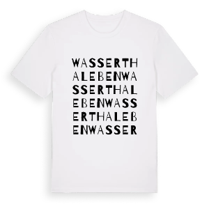 Wasserthaleben ordlek t-shirt – ekologisk bomull t-shirt från Pinshirt