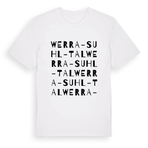 Werra-Suhl-Tal ordlek t-shirt – ekologisk bomull t-shirt från Pinshirt