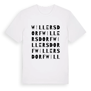 Willersdorf ordlek t-shirt – ekologisk bomull t-shirt från Pinshirt