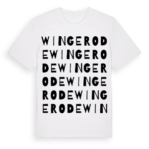 Wingerode ordlek t-shirt – ekologisk bomull t-shirt från Pinshirt