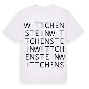 Wittchenstein ordlek t-shirt – ekologisk bomull t-shirt från Pinshirt