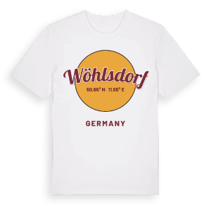 Wöhlsdorf cirkel t-shirt – ekologisk bomull t-shirt från Pinshirt