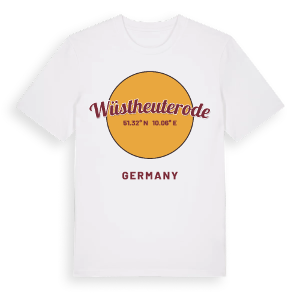 Wüstheuterode cirkel t-shirt – ekologisk bomull t-shirt från Pinshirt