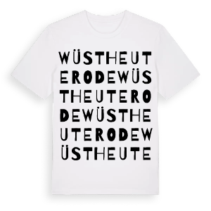 Wüstheuterode ordlek t-shirt – ekologisk bomull t-shirt från Pinshirt