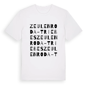 Zeulenroda-Triebes ordlek t-shirt – ekologisk bomull t-shirt från Pinshirt