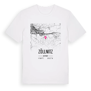 Zöllnitz karta t-shirt – ekologisk bomull t-shirt från Pinshirt