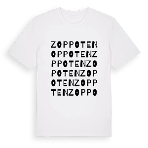 Zoppoten ordlek t-shirt – ekologisk bomull t-shirt från Pinshirt