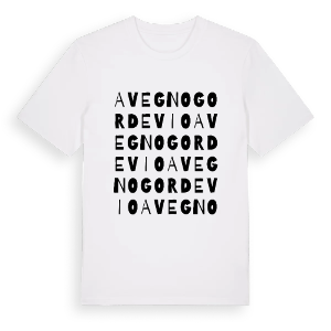 Avegno Gordevio ordlek t-shirt – ekologisk bomull t-shirt från Pinshirt