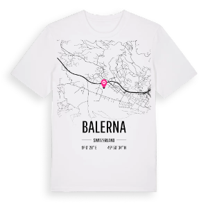 Balerna karta t-shirt – ekologisk bomull t-shirt från Pinshirt