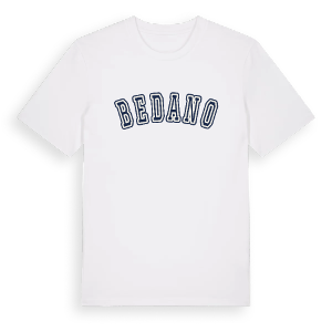 Bedano college t-shirt – ekologisk bomull t-shirt från Pinshirt