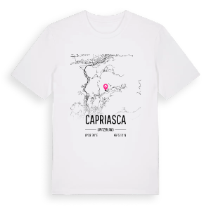 Capriasca karta t-shirt – ekologisk bomull t-shirt från Pinshirt