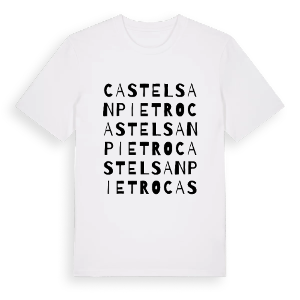 Castel San Pietro ordlek t-shirt – ekologisk bomull t-shirt från Pinshirt