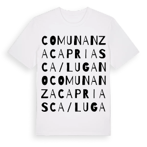 Comunanza Capriasca/Lugano ordlek t-shirt – ekologisk bomull t-shirt från Pinshirt