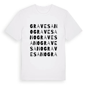 Gravesano ordlek t-shirt – ekologisk bomull t-shirt från Pinshirt