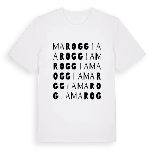 Maroggia ordlek t-shirt – ekologisk bomull t-shirt från Pinshirt